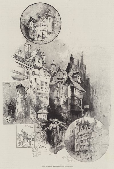 エジンバラのいくつかの文学的なランドマーク 作： Herbert Railton